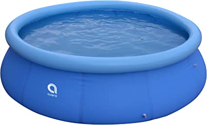 Photo 1 of 10 Foot x 30 Inch 2 to 3 Person Capacity Prompt Set Above Ground Kid Inflatable Outdoor Backyard Swimming Pool, Blue