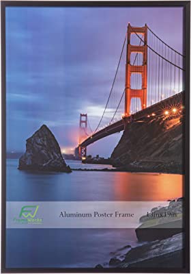 Photo 1 of 13” x 19” Black Brushed Aluminum Poster Picture Frame 