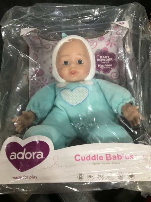 Photo 2 of adora cuddle baby doll blue 13" boy weighted cuddly washable soft snuggle