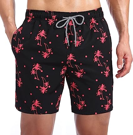 Photo 1 of Biwisy Mens Swim Trunks Quick Dry Beach Shorts Mesh Lining Swimwear Bathing Suits with Pockets  SIZE M