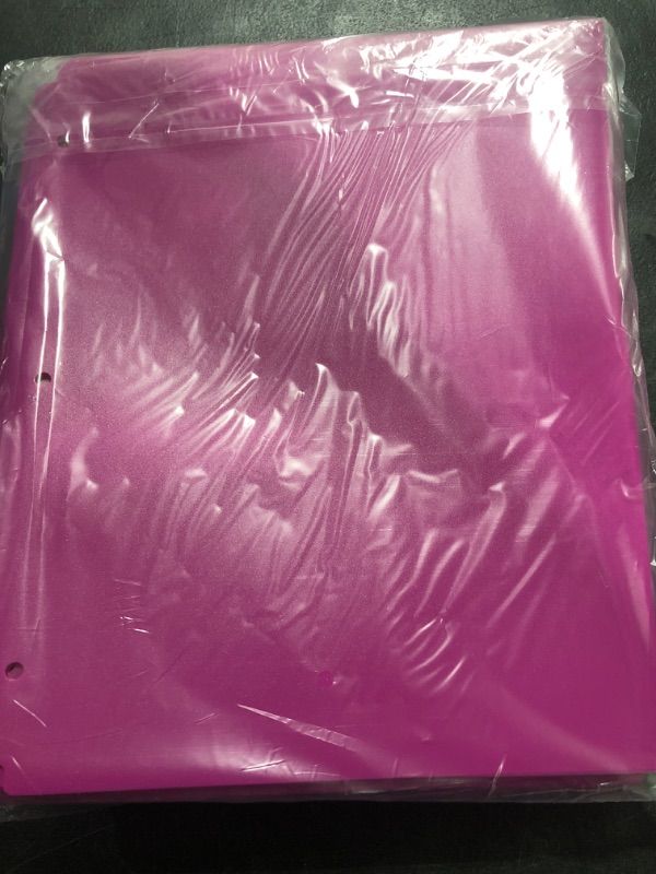 Photo 1 of Purple Plastic 2 Pocket Folders, Heavyweight, Letter Size Poly Folders, 12 Pack,