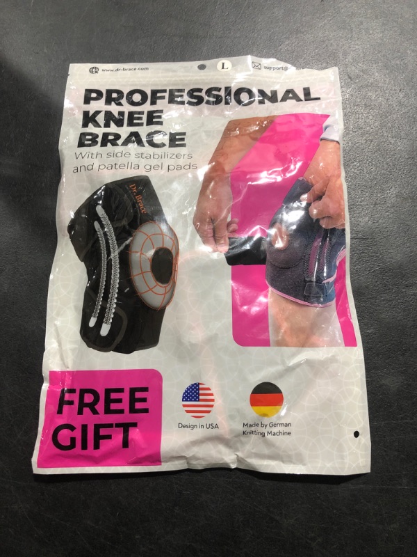 Photo 2 of Dr. Brace ELITE Knee Brace with Side Stabilizers & Patella Gel Pads for Maximum Knee Pain Support and fast recovery for men and women-Please Check How To Size size L