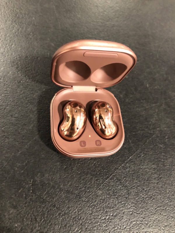 Photo 2 of Samsung Galaxy Buds Live, True Wireless Earbuds w/Active Noise Cancelling (Wireless Charging Case Included), Mystic Bronze
