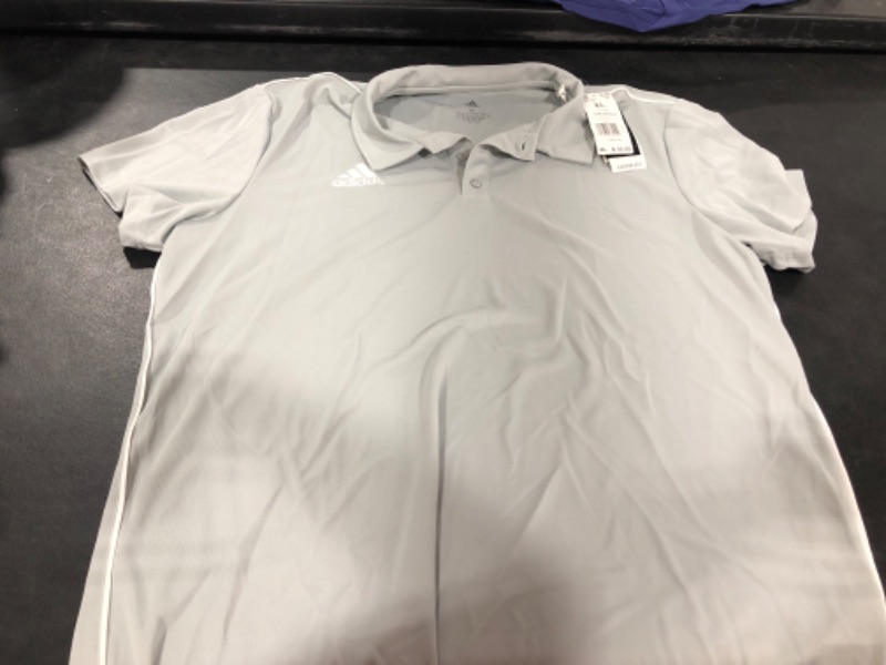 Photo 2 of adidas Men's Core 18 Climalite Polo Shirt X-Large Stone/White