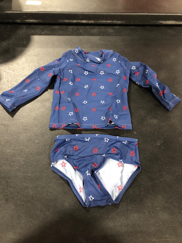 Photo 1 of Amazon Essentials Baby Two Piece Long Sleeve Bathing Suit Size 18mo