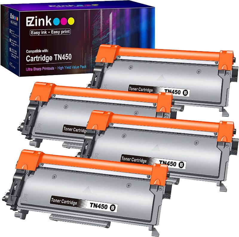 Photo 1 of E-Z Ink (TM Compatible Toner Cartridge Replacement for Brother TN450 TN420 TN-450 TN-420 Compatible with HL-2270DW HL-2280DW HL-2230 HL-2240 MFC-7360N MFC-7860DW DCP-7065DN Intellifax 2840(4 Black) 
