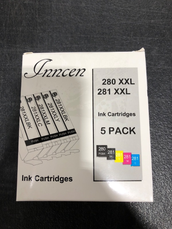 Photo 1 of 280 281 Ink Cartridges Black/Color XXL Compatible for Canon PGI-280XXL CLI-281XXL Replacement for PIXMA TR8520 TS6320 TS9120 TS6220 TR7520 TR8500 TS8320 TR8620 TS6120 TS8220 TS6300 TS8120 (5 Pack) 