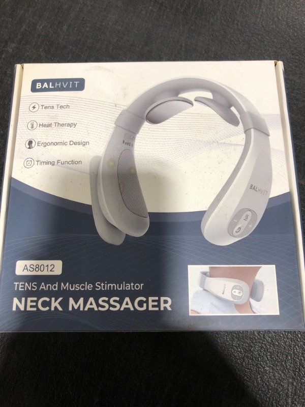 Photo 3 of Electric Neck Massager with Heat, Electromagnetic Pulse Neck Massager,TENS Massager for Pain Relief, 6 Modes 15 Levels Deep Tissue Massage, Portable and Soothing