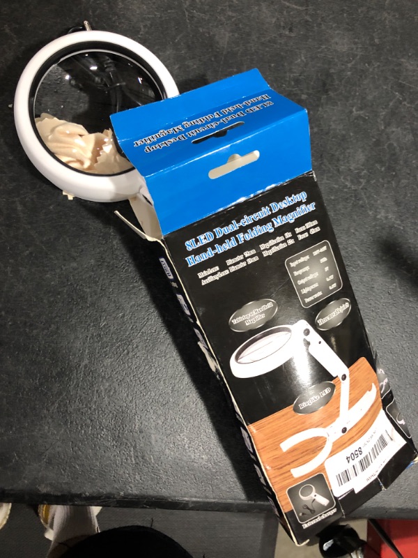 Photo 1 of 22X 10X Magnifying Glass with Light and Stand, Foldable Handheld Magnifying Glass & 2 level Dimmable for Close Work, Macular Degeneration, Seniors Reading, Powered by Battery or USB AAA Battery