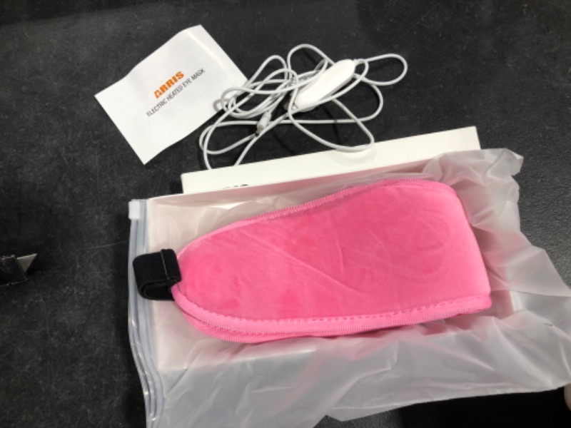 Photo 2 of ARRIS Electric USB Heated Eye Mask with 5 Temperature Control, Pink