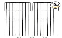 Photo 1 of 10 Pack Garden Animal Barrier Fence, 1.65inch Spike Spacing No Dig Fence, Reusable Rustproof Metal Defense Border, Dogs Rabbits Blocker Fence for Outdoor Yard, Total 10.8ft(L) x 17inch(H)