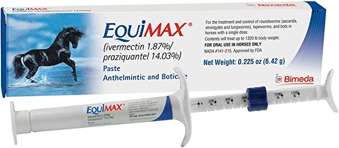 Photo 1 of (2 Pack) Bimeda Equimax Horse Wormer Ivermectin 1.87 Percent Praziquantel 14.03 Percent Paste Tube