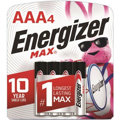 Photo 1 of Energizer MAX AAA Batteries (4-Pack), Triple A Alkaline Batteries SET OF 3