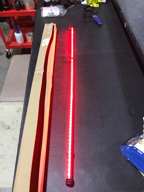 Photo 1 of MLJ LED Aquarium Light, 7-44 Inch Waterproof Fish Light White with Blue, RGB Underwater Lamp Submersible LED Light for Fish Tank RGB (Red, Green, Blue) 112cm