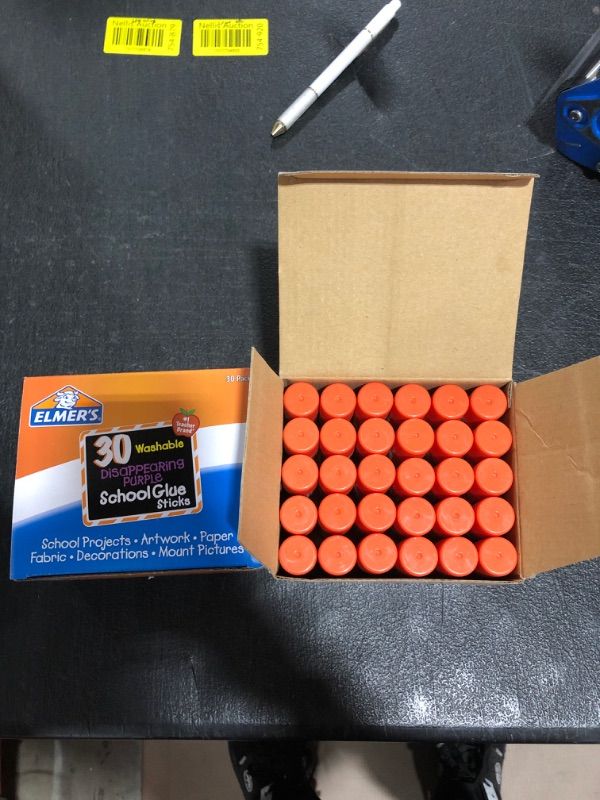 Photo 2 of Elmer's Disappearing Purple School Glue Sticks, Washable, 7 Grams, 30 Count 30 Count Standard Stick