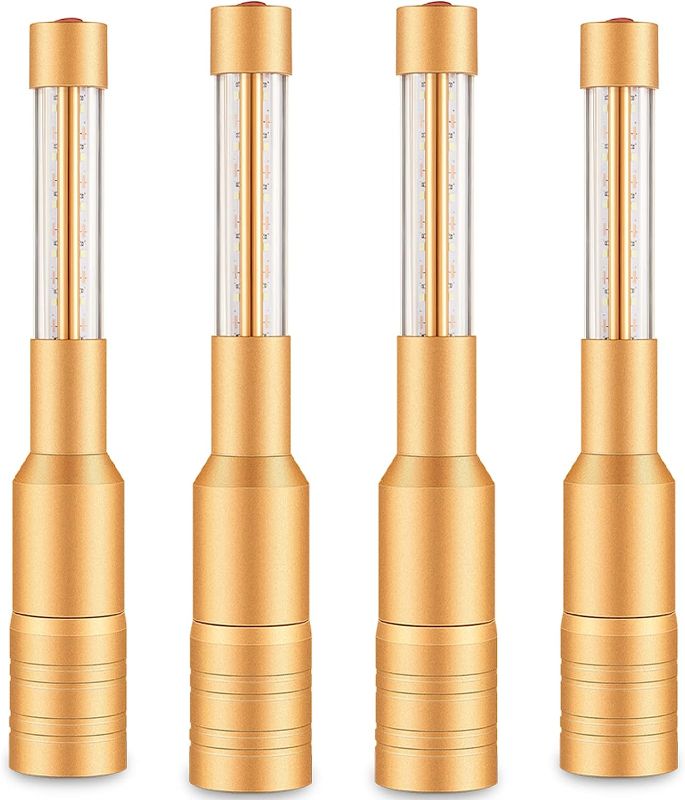 Photo 1 of 4 Pieces LED Strobe Baton Lights Led Bottle Service Sparklers Rechargeable Champagne Bottle Topper Lights for VIP Nightclubs Party Event (Gold)
