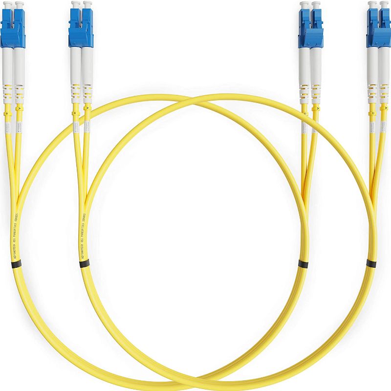 Photo 1 of BEYONDTECH LC to LC Fiber Patch Cable Single Mode Duplex - 2m (6.56ft) - 9/125um OS1 LSZH (2 Pack) PureOptics Cable Series
