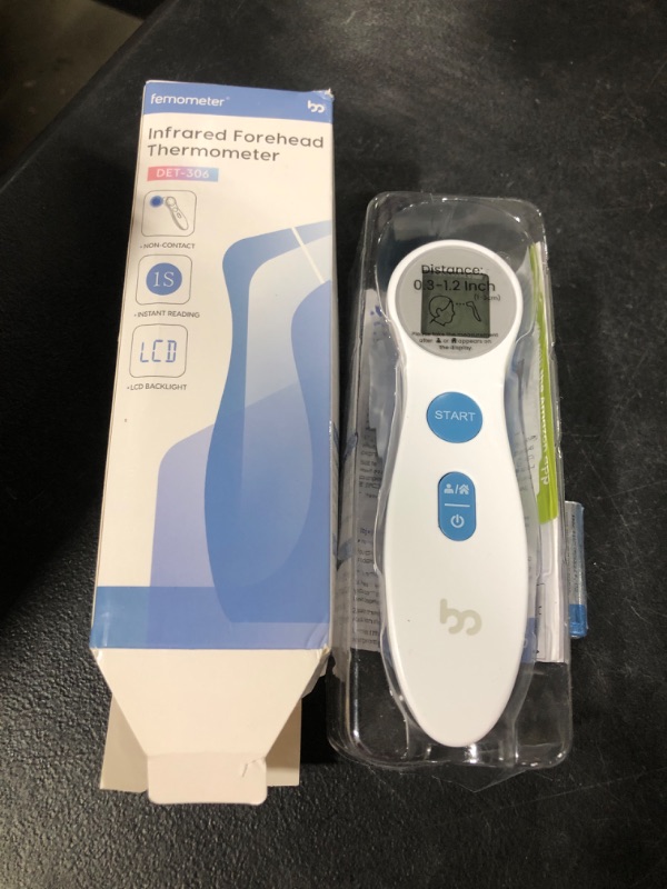 Photo 2 of Forehead Thermometer for Adults and Kids, Digital Infrared Thermometer for Home with Fever Alarm, FSA HSA Eligible,1s Reading and 3-Color Indicator, No-Touch, Accurate White