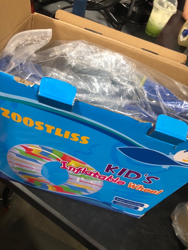 Photo 2 of Zoostliss XL Size 65" Colorful Inflatable Wheel Roller Pool Float for Kids Pool Lake Outdoor
