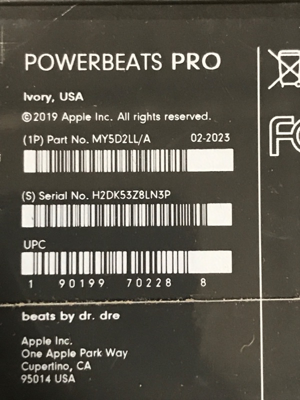 Photo 3 of Beats Powerbeats Pro Wireless Earbuds - Apple H1 Headphone Chip, Class 1 Bluetooth Headphones, 9 Hours of Listening Time, Sweat Resistant, Built-in Microphone - Ivory Ivory Powerbeats Pro