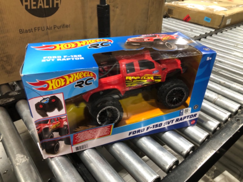 Photo 2 of ?Hot Wheels Remote Control Truck, Red Ford F-150 RC Vehicle With Full-Function Remote Control, Large Wheels & High-Performance Engine, 2.4 GHz With Range of 65 Feet HW FORD TRUCK RC