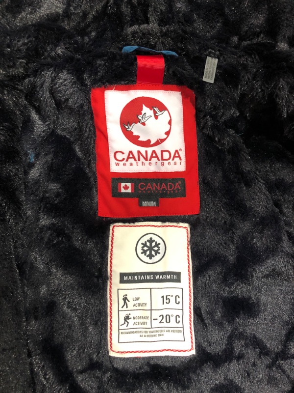 Photo 1 of CANADA WEATHER GEAR Women's Midweight Long Glacier Shield Jacket Medium Peacock Black