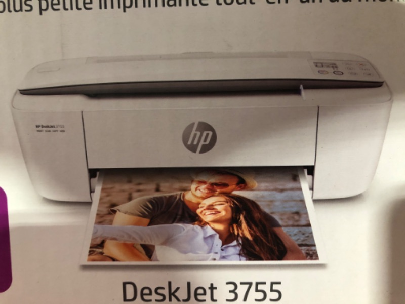 Photo 1 of HP DeskJet 3755 All-in-One Wireless Printer - Instant Ink Ready, Mobile Printing, Best Printer for Home and Office, Scanner, Copy, Fax, Inkjet with Built-in Wifi, J9V90A - Blue Accent 
