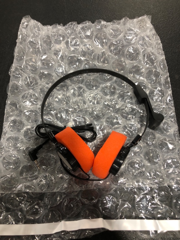 Photo 2 of Invent Star Lord Style Walkman Hi-Fi Stereo Earphone Headset Orange ear pad