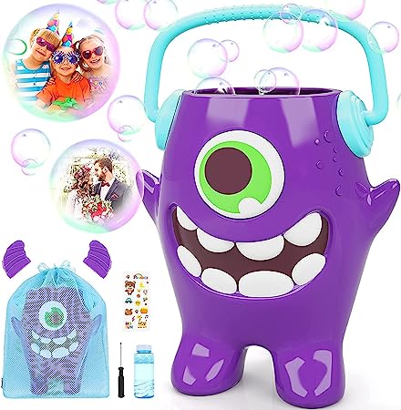 Photo 1 of Bubble Machine for Kids, Automatic Bubble Blower Over 800 Bubbles Per Minute, Battery Operated