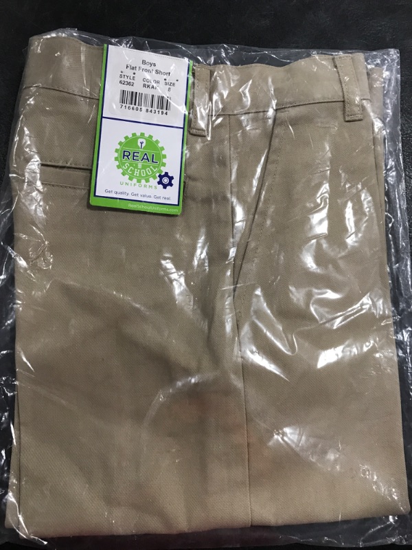 Photo 1 of Classroom School Uniforms Boys Flat Front Shorts Big Boys 8 Khaki