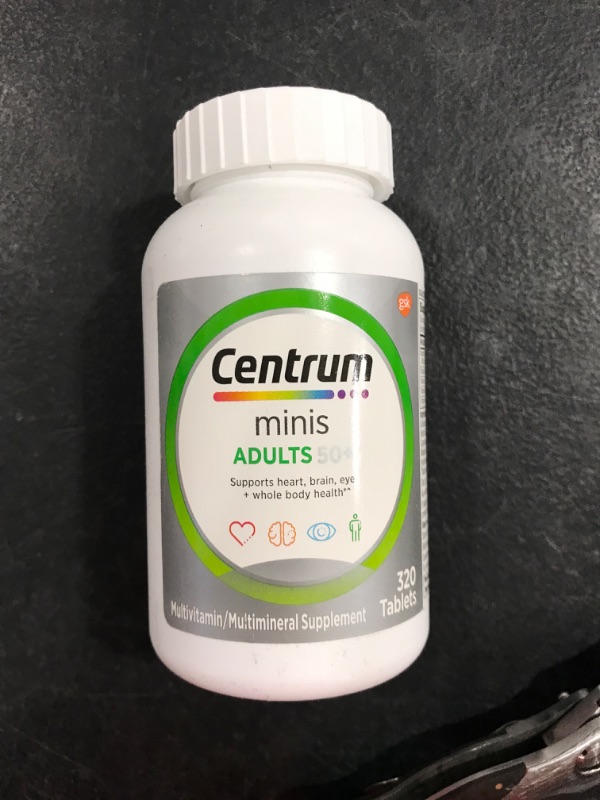 Photo 2 of Centrum Minis Silver Multivitamin for Adults 50 Plus, Multimineral Supplement, Vitamin D3, B-Vitamins, Gluten Free, Non-GMO Ingredients, Supports Memory and Cognition in Older Adults - 320 Ct