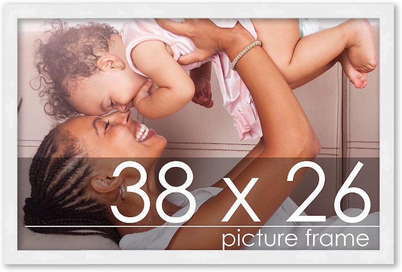 Photo 1 of 2pk of 38x26 Contemporary White Wood Picture Frame
