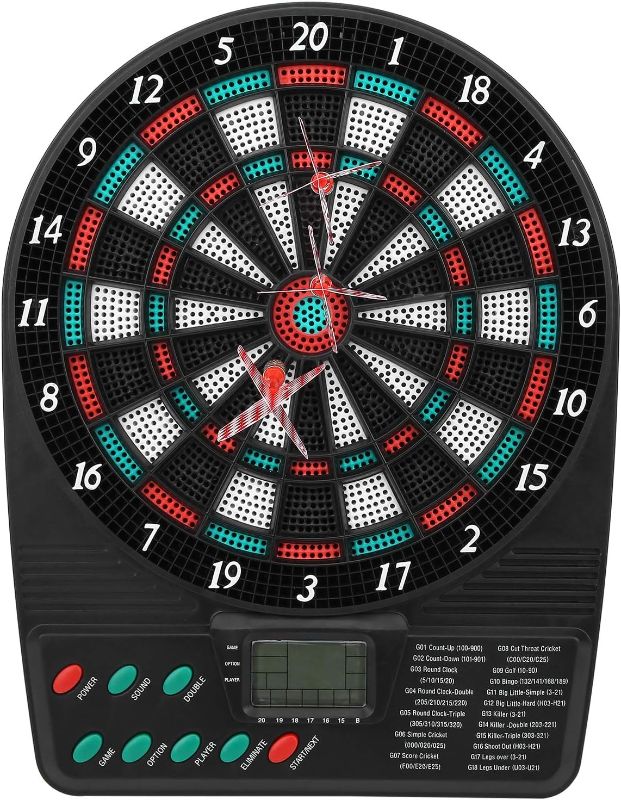 Photo 1 of Electronic Dart Board, Auto-Scoring Compact Digital Soft Tip Dart Boards Automatic Scoring Dart Plate with LCD Display,Professional Dart Board Set,21 x Dart Accessory,for Game Rooms (1#)
