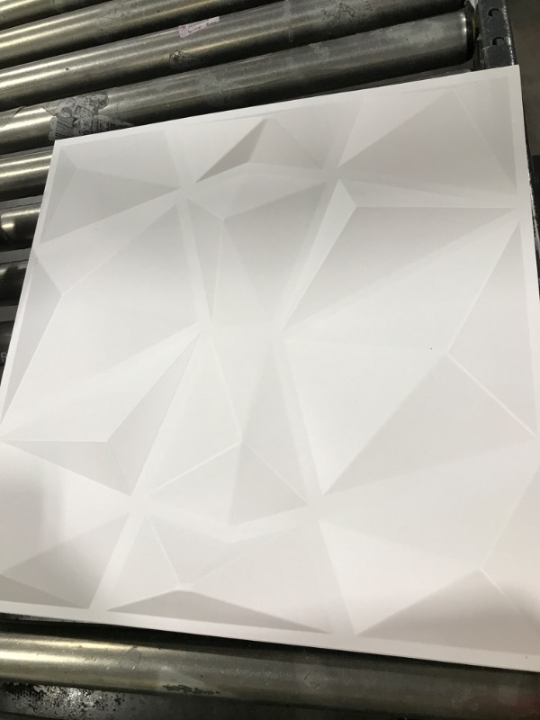 Photo 2 of 
Art3d Textures 3D Wall Panels White Diamond Design Pack of 12 Tiles 32 Sq Ft (PVC)
