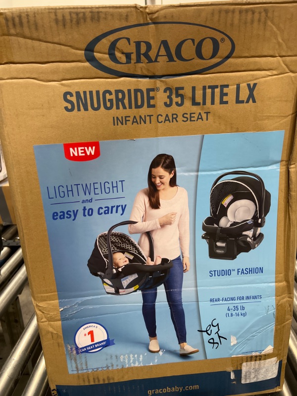 Photo 3 of Graco SnugRide 35 Lite LX Infant Car Seat, Studio SnugRide 1 Count (Pack of 1) Studio