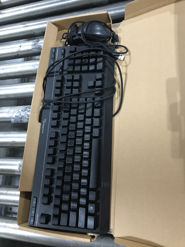 Photo 2 of HyperX Alloy Origins Core - Tenkeyless Mechanical Gaming Keyboard, Software Controlled Light & Macro Customization, Compact Form Factor, RGB LED Backlit, Linear HyperX Red Switch with mouse
