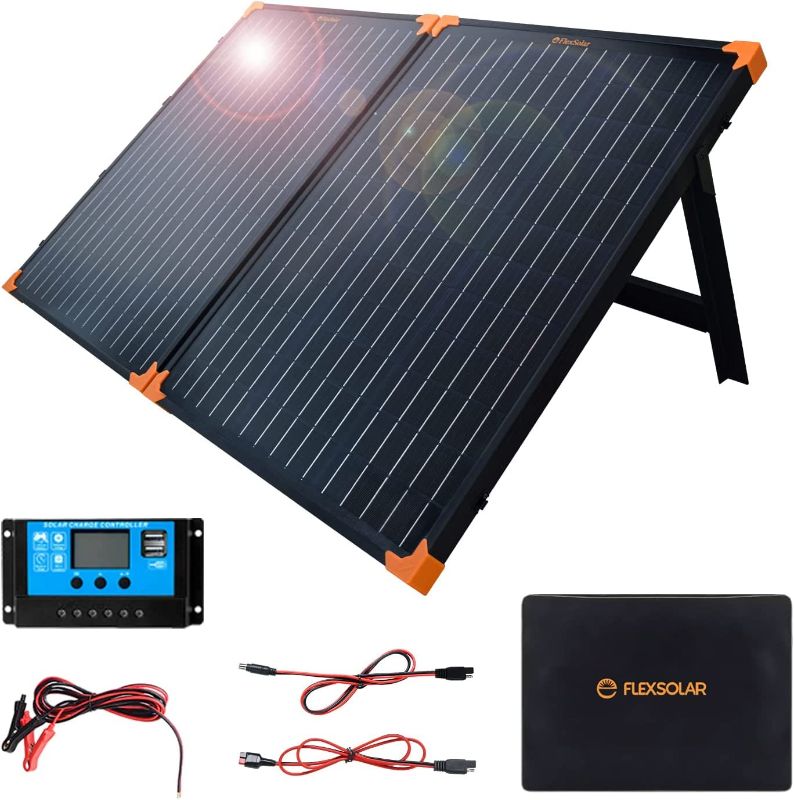 Photo 1 of FLC-C2-201000-4 100W 4-in-1 Foldable Solar Panel, Black
