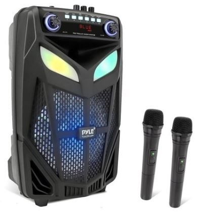 Photo 1 of 10 Bluetooth Portable PA Speaker - Portable PA & Karaoke Party Audio Speaker with Two Wireless Mic
