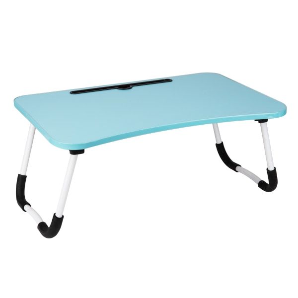 Photo 1 of Mind Reader 23 in. W Freestanding Lap Desk with Fold-up Legs, Blue
