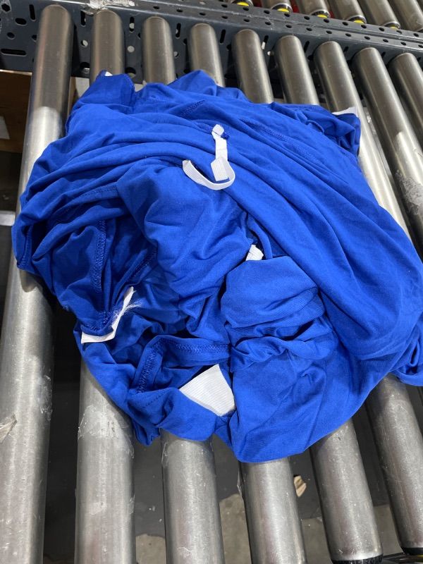 Photo 1 of  6pcs Spandex Chair Cover Stretch Slipcovers for Wedding Party, Dining Banquet Chair Decoration Covers Blue, 6)
