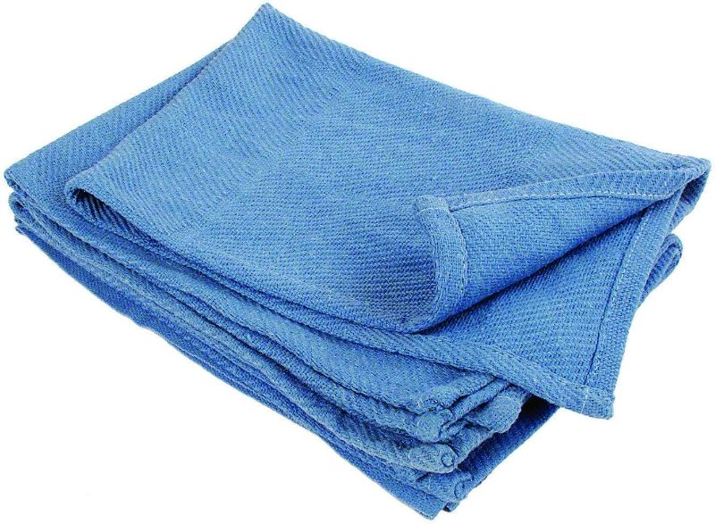 Photo 1 of 100% COTTON 24 Pieces-NEW BLUE GLASS CLEANING SHOP TOWELS/HUCK/SURGICAL/DETAILING TOWELS CLEANING TOWELS
