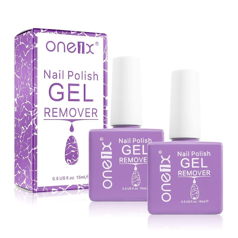 Photo 1 of Gel Nail Polish Remover, (2PACK) Easily & Quickly Soak off Gel Polish No Need for Foil, Soaking or Wrapping, Remove Gel Nail Polish within 3-5 Minutes, Professional Nail Polish Remover 0.5 Fl Oz
