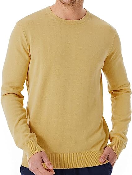 Photo 1 of Lello Men's Soft Organic Cotton Crewneck Lightweight Summer Sweater MEDIUM