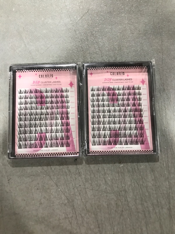 Photo 2 of 2 Lash Clusters,CALAILIS Cluster Lashes 100Pcs Individual Lashes Mega Volume Superfine Brand and Soft DIY Eyelash Extension Natural Look Reusable Wispy Eyelash Clusters (CDD13, 10-16mix)