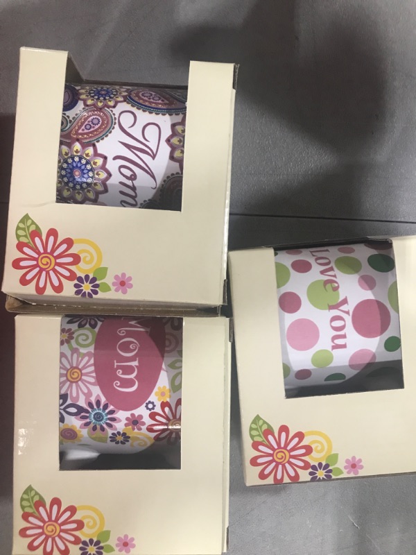Photo 2 of 3 Pack Mother's Day Floral Boxed Mug Gift for Mom Grandma Aunt by FLOMO
