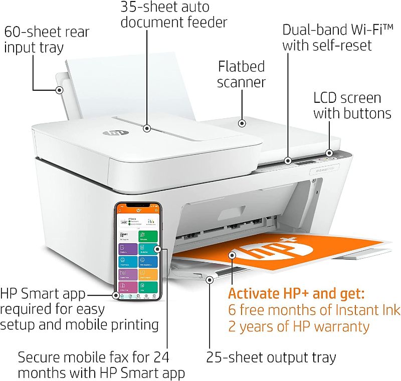 Photo 1 of HP DeskJet 4155e Wireless Color All-in-One Printer