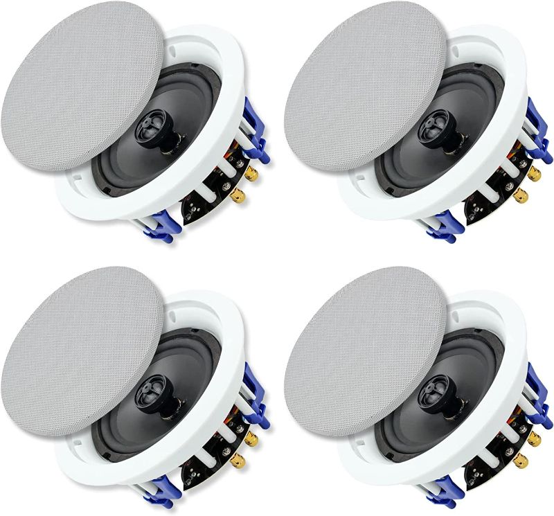 Photo 1 of Herdio 6.5 inch 640 Watts Ceiling Speakers Flush Mount 2 Way Perfect for Office,Kitchen,Living Room,Bathroom(4 Speakers)
