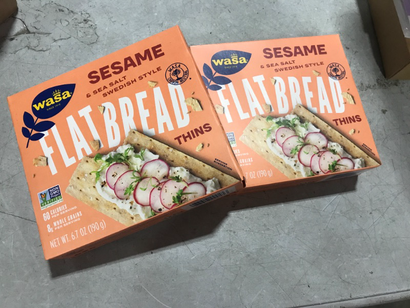 Photo 2 of 2 pack of Wasa Flatbread Thins Crackers