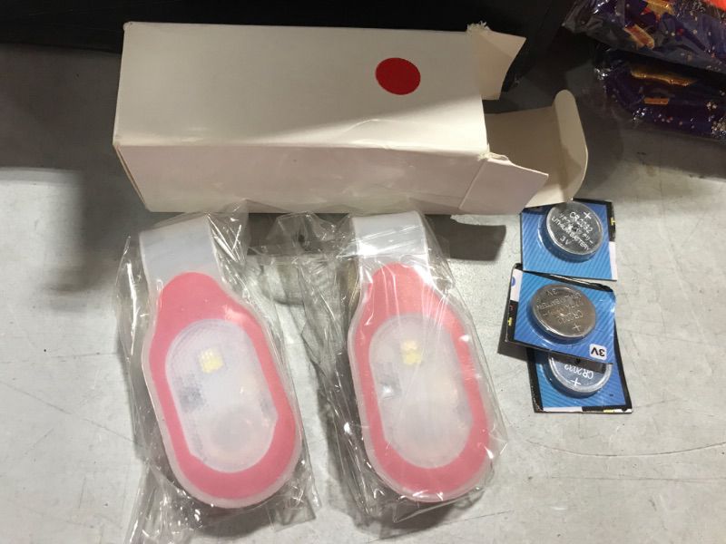 Photo 2 of 2pcs Hands Free LED Flashlight Clip on Flashlight Mini Safety Nursing Night Lights for Outdoor Sports Red