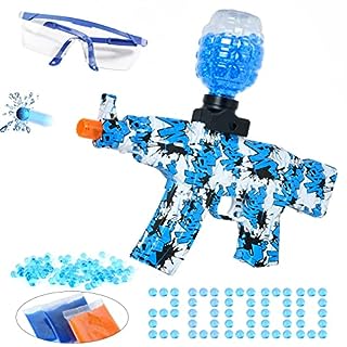 Photo 1 of CVCBSER AKM-47 Foam Blasters, Splatter Ball Blaster Automatic, with 20000+ Water Beads and Goggles, for Outdoor Activities - Shooting Team Game (Blue) (B09ZBCMBGZ)